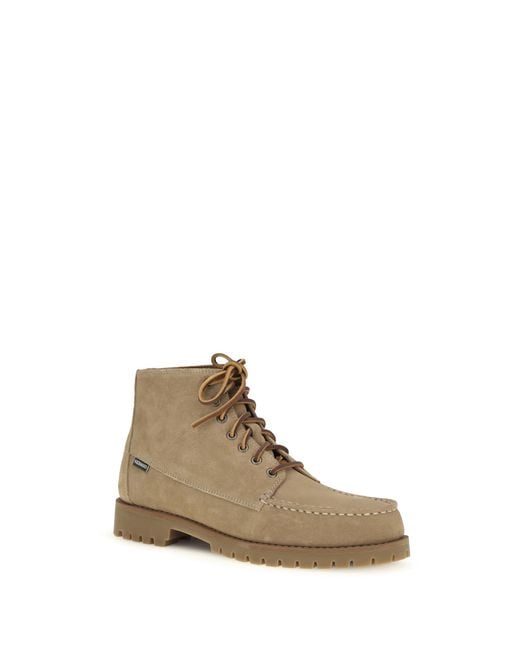 Sebago White Parker Leather Boots for men