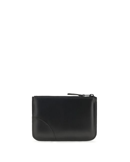 Comme des Garçons Black Leather Wallet Calf Bos Taurus for men