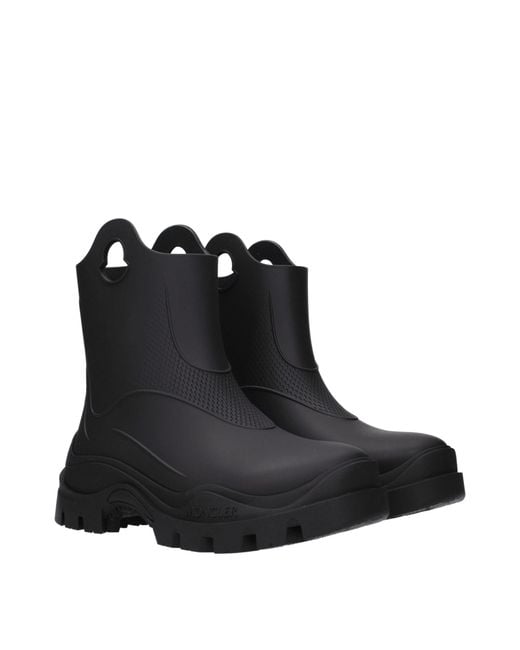 Moncler Black Cotton Ankle Boots