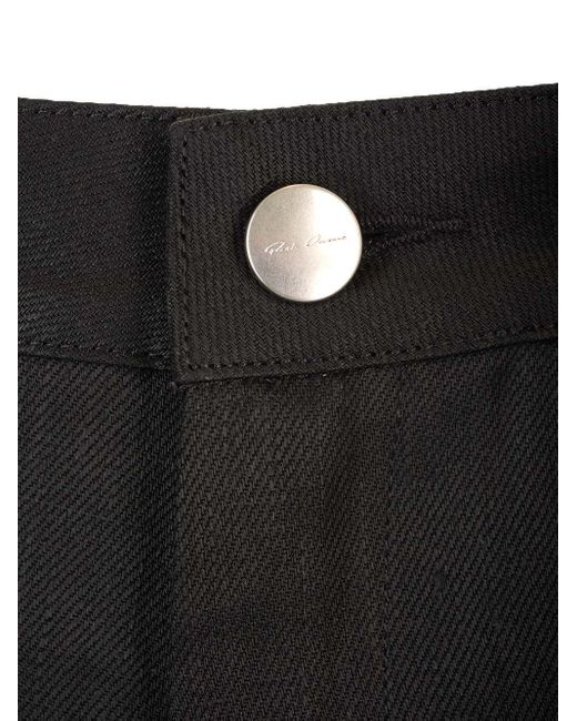 Rick Owens Linen Twill Long Skirt in Black | Lyst UK