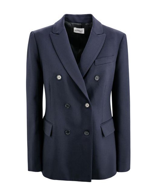 P.A.R.O.S.H. Blue Tailored Double-Breasted Blazer