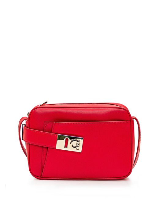 Ferragamo Red Camera Case Bag (S)