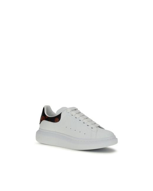 McQueen White Calf Leather Bos Taurus Low Top Sneakers for men