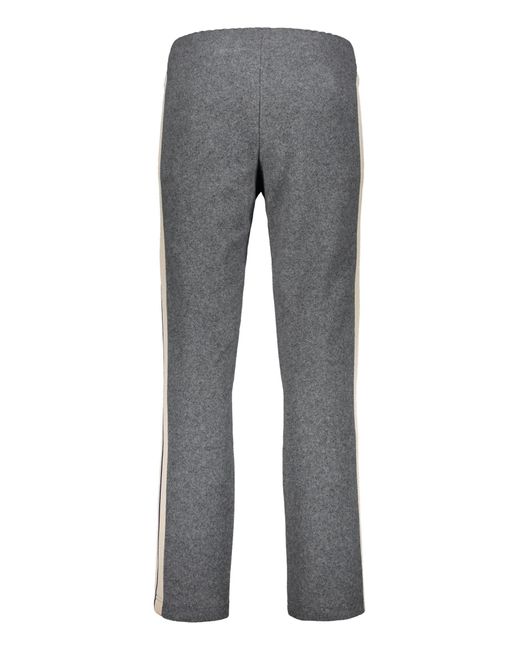 Palm Angels Gray Track-Pants With Decorative Stripes for men