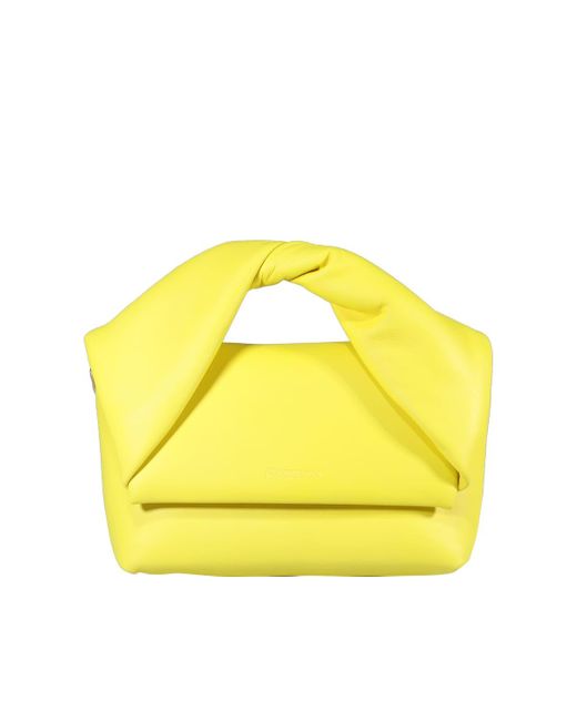 JW Anderson Leather Midi Twister Handbag in Yellow | Lyst