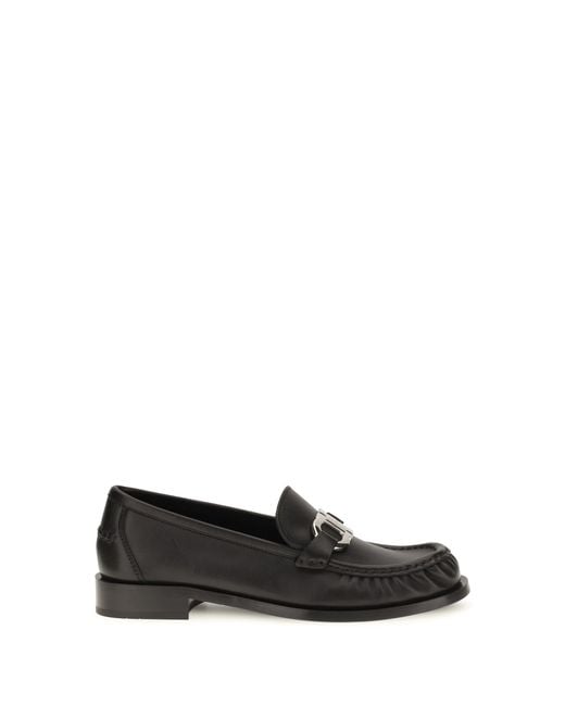Ferragamo Black Leather Loafers Calf
