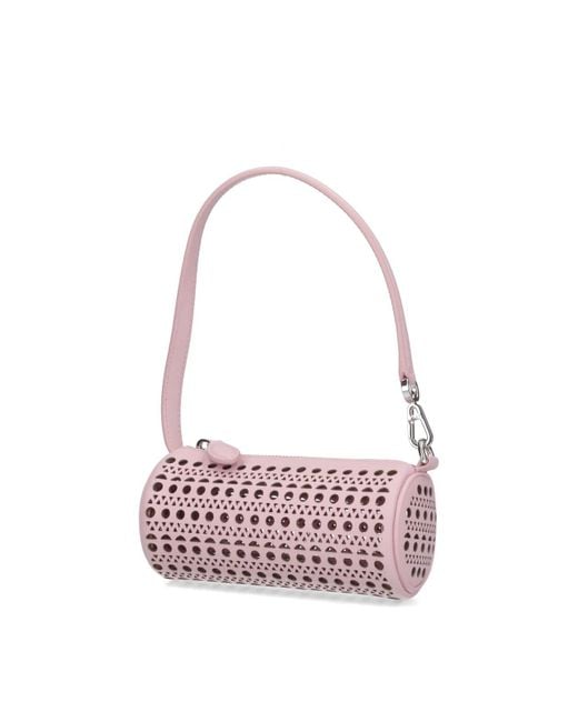 Alaïa Pink Leather Tube Bag