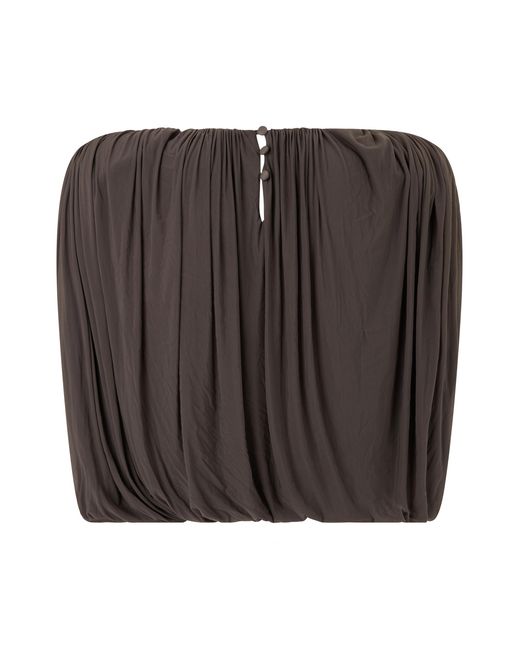 Magda Butrym Black Sleeveless Pleated Top Cuprammonium Rayon Tops