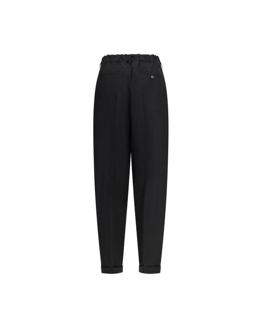 Marni Black Wool Casual Pants for men