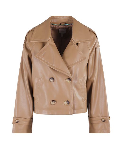 Urbancode Jacket With Bottons in Natural | Lyst