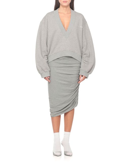 The Attico Gray Sweatshirt With Logo
