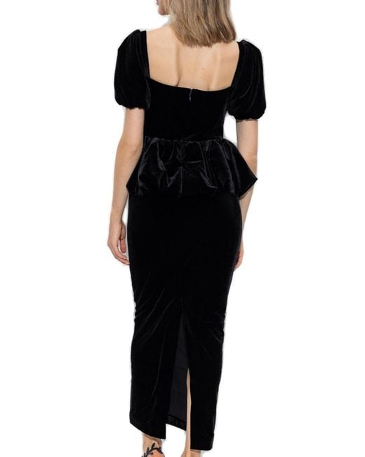 Self-Portrait Black Velvet Dress