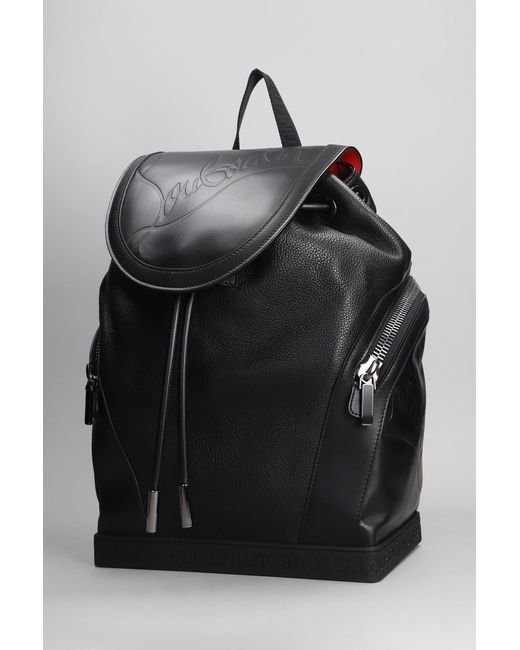 Christian Louboutin Black Explorafunk S Backpack for men