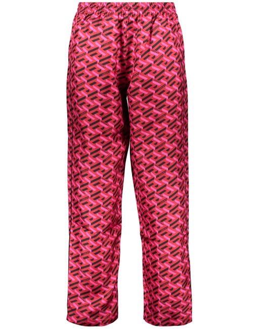 Versace Red Silk Pajama Pants