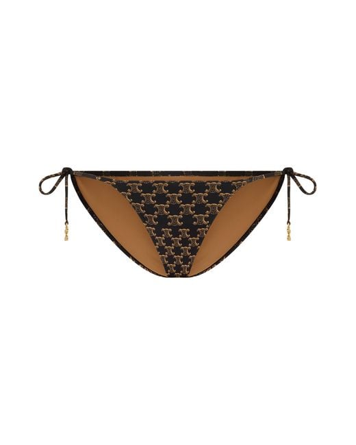 Céline Brown Bikini Slip Jersey Polyamide Bikinis