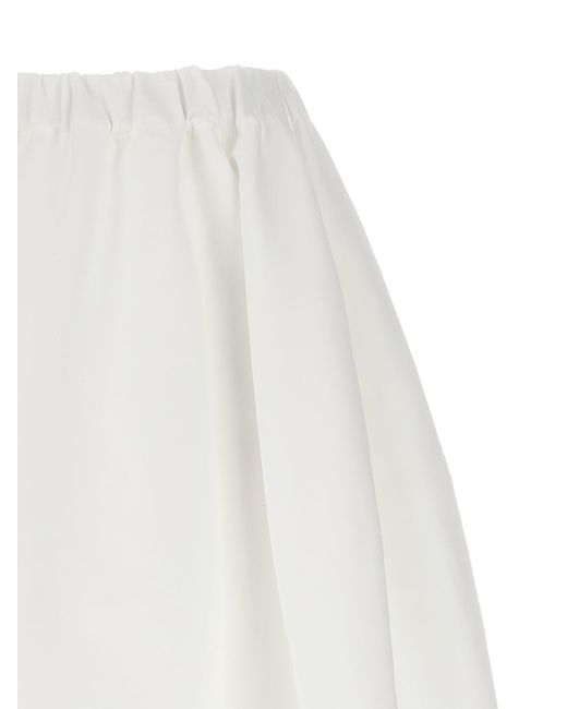 Marni White Cotton Gabardine Skirt