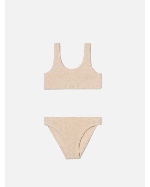 Mc2 Saint Barth White Baker Crinkle Bikini Ivory
