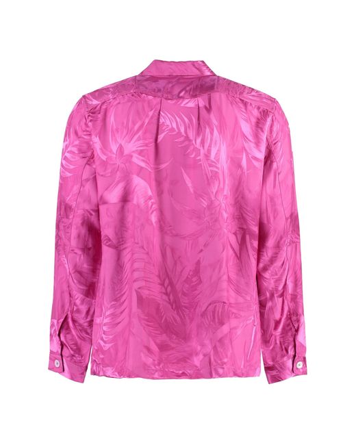 Tom Ford Pink Printed Viscose Shirt for men