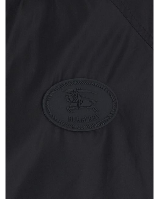 Burberry Black Jacket Clapton Polyamide Coat for men