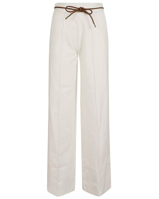 Herno White Pants Pantaloni