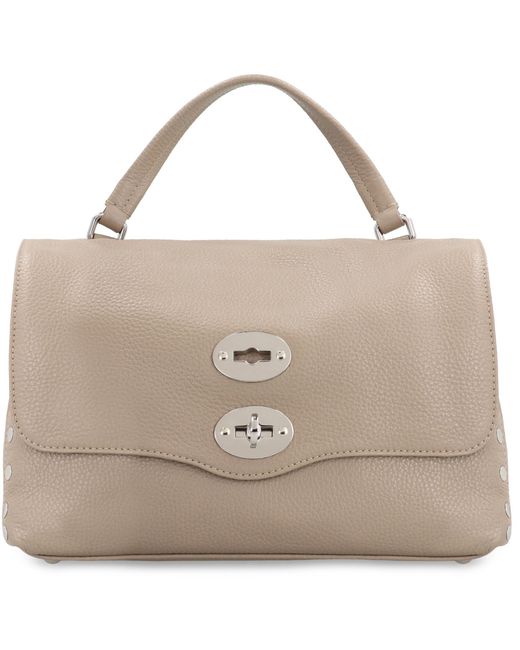 Zanellato Brown Elegant Daily Mini Leather Handbag With Accents