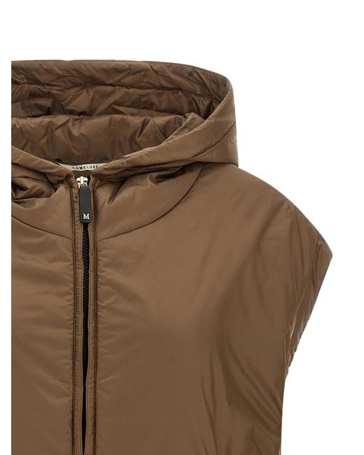 Max Mara Brown Polyester Sleeveless Jacket Clothing