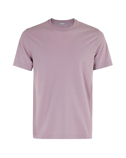 Zanone Purple T Shirt Mc Slim Fit Ice Cotton for men