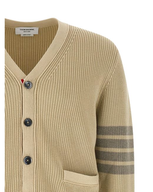Thom Browne Natural 'Garment Dye' Cardigan for men