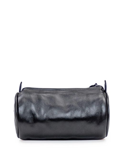 MARINE SERRE Gray Leather Bag