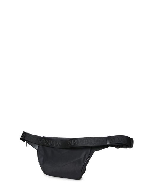 Emporio Armani Black Asv Belt Bag for men