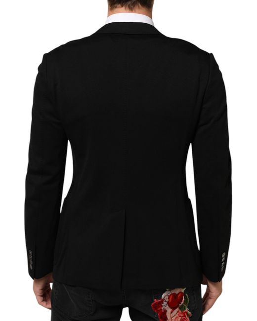 Dolce & Gabbana Black Viscose 2 Buttons Suit Jacket Blazer 05+Pa+Vi for men