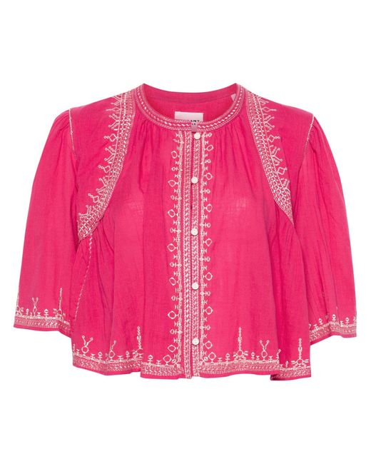 Isabel Marant Pink Cotton Perkins Blouse