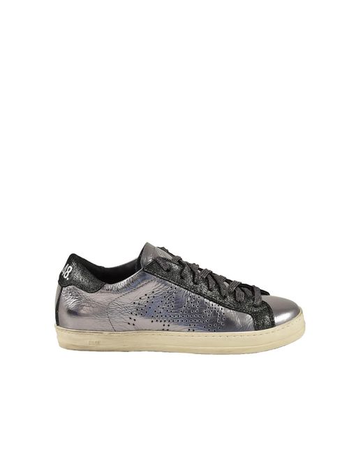 P448 Metallic Silver Sneakers