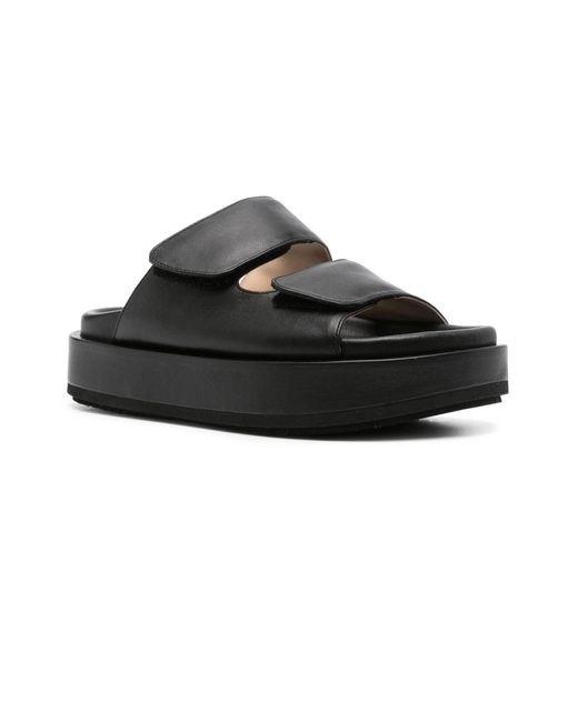 Paloma Barceló Black Laya Leather Sandals