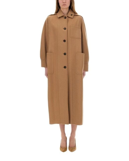 Max Mara Natural Coat Aldo 134 Virgin Wool Trench & Raincoats