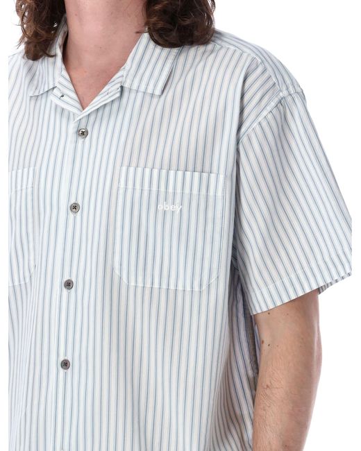 Obey Blue Bigwig Stripe Shirt for men