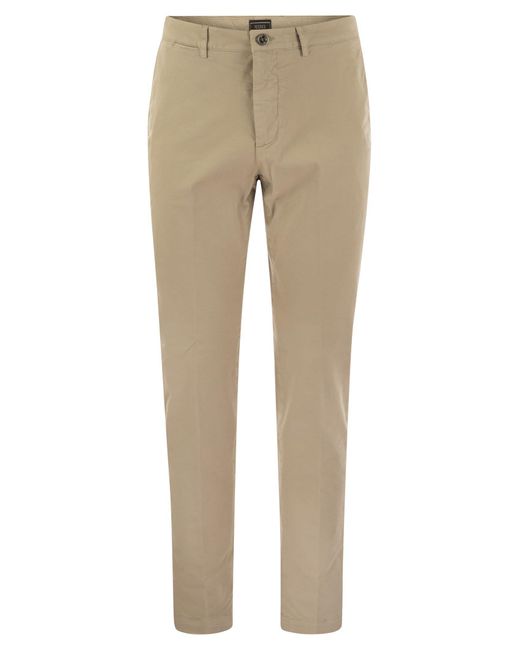 Peserico Natural Stretch Cotton Gabardine Chino Trousers for men