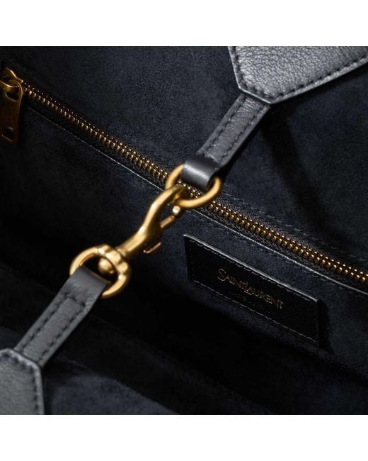 Saint Laurent Black Leather Tote Bag Shoulder
