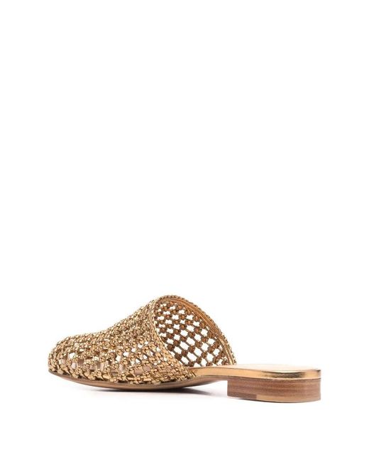 Ferragamo White Ellas Knotted Leather Mules