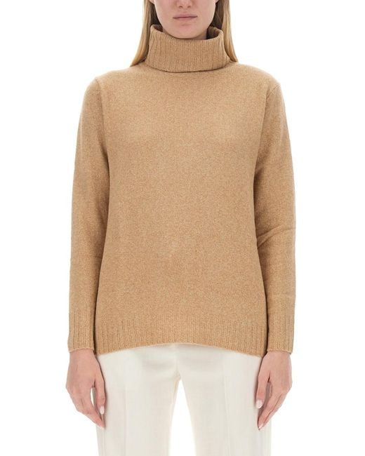 Aspesi Natural Wool Jersey Jumpers