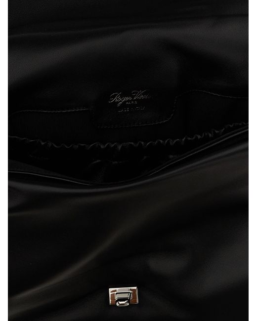 Roger Vivier Black 'Viv' Choc Large' Shoulder Bag