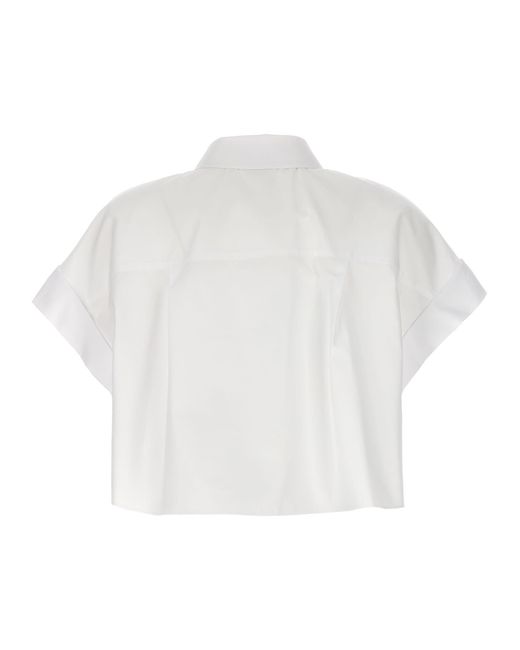 Alexander McQueen White Cropped Shirt