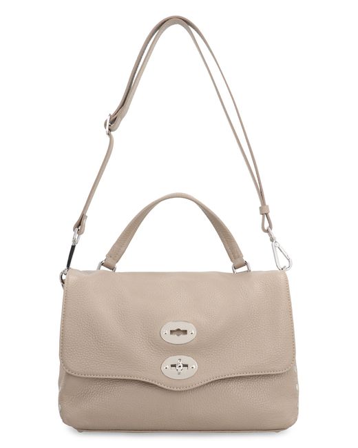 Zanellato Brown Elegant Daily Mini Leather Handbag With Accents