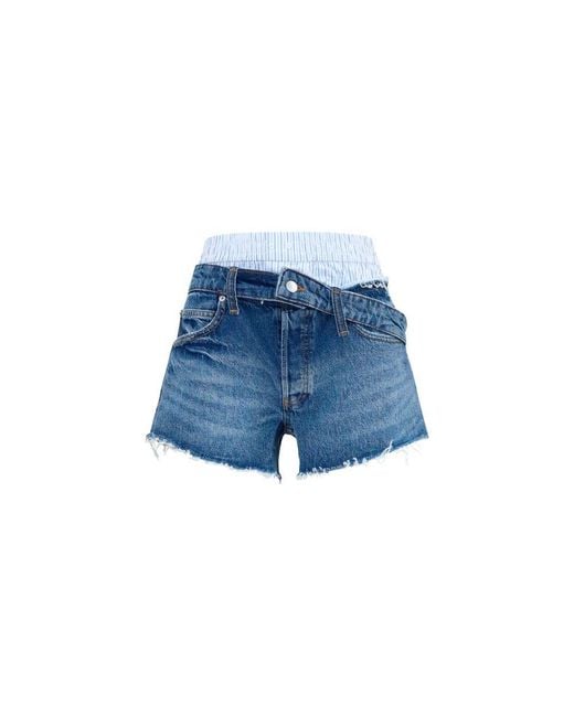 Alexander Wang Blue Cotton Bermuda Shorts