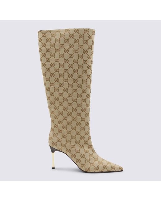 Gucci Brown Leather Bombshell Boots