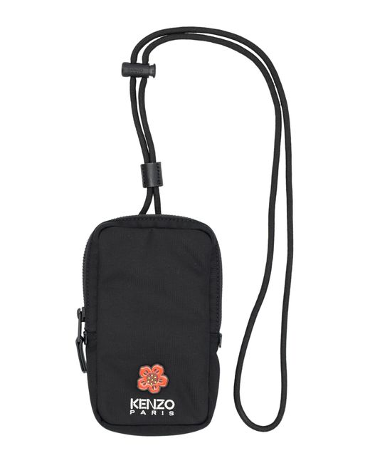 KENZO Crest Crossbody Phone Holder in Black for Men Lyst