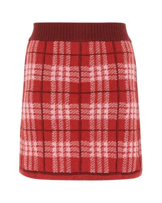 Barrie Embroidered Cashmere Mini Skirt