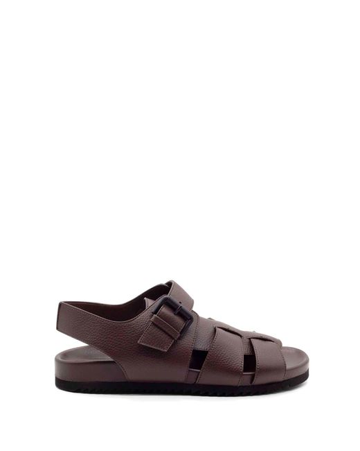Vic Matié Brown Leather Sandal for men