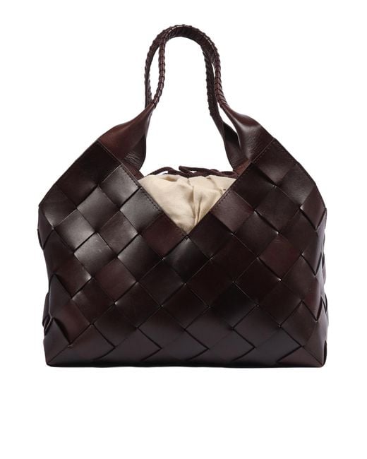 Dragon Diffusion Black Castello 4Cm Diagonal Straps Cow Leather Shoulder Bag
