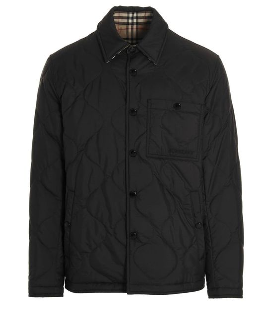 Burberry Black Reversible Quilted Overshirt for men
